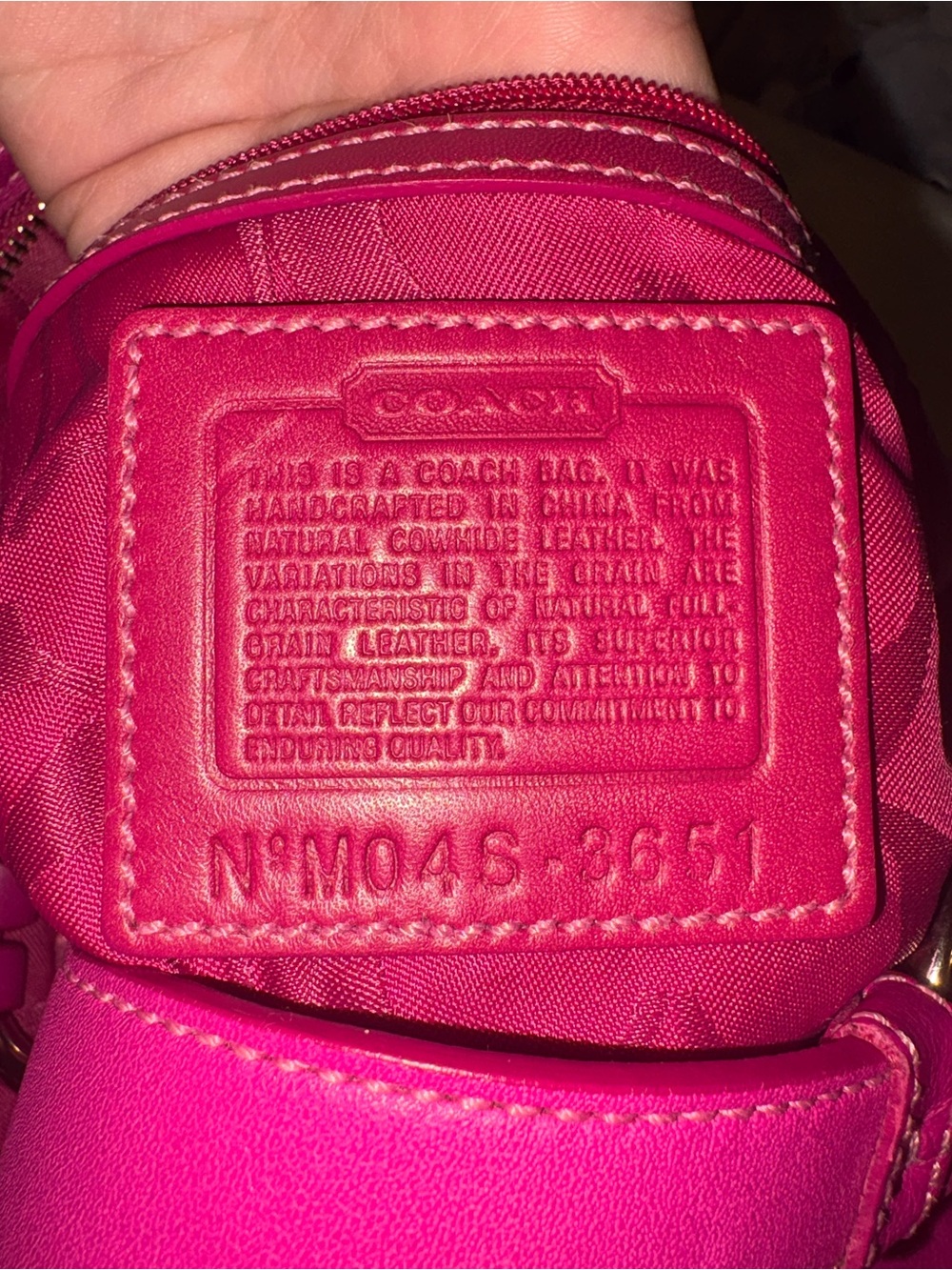 Coach Vibrant Pink Leather Shoulder Bag - Picture 3 of 8